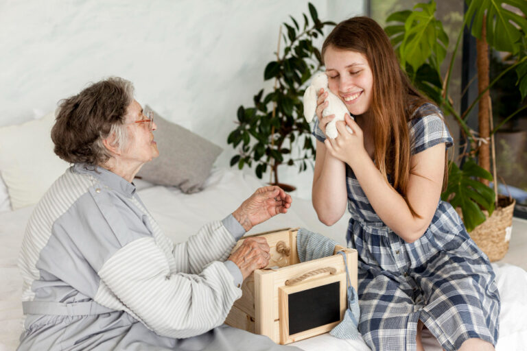 Personal Care in Lichfield - carer socialising with patient